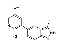 6-chloro-5-(3-methyl-2H-indazol-5-yl)pyridin-3-ol Structure