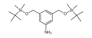 3,5-bis(tert-butyldimethylsilanyloxymethyl)aniline结构式