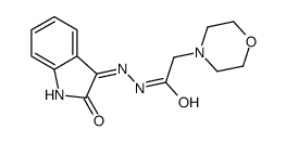 2-morpholin-4-yl-N'-(2-oxoindol-3-yl)acetohydrazide Structure