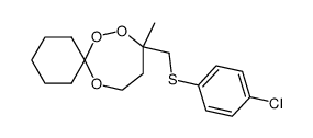 9-(((4-chlorophenyl)thio)methyl)-9-methyl-7,8,12-trioxaspiro[5.6]dodecane结构式
