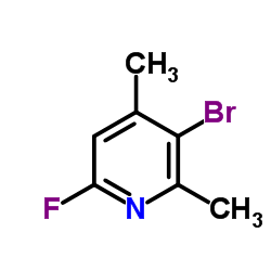 3-溴-6-氟-2,4-二甲基吡啶结构式