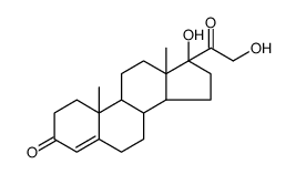 Pregn-4-ene-3,20-dione, 17,21-dihydroxy-, (8ξ,9ξ,10ξ,13ξ,14ξ,17ξ)结构式