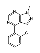 1-methyl-4-(o-chlorophenyl)pyrazolo(3,4-d)pyrimidine Structure
