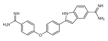 2-[4-(4-carbamimidoylphenoxy)phenyl]-1H-indole-5-carboximidamide Structure