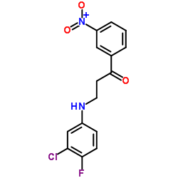 3-(3-CHLORO-4-FLUOROANILINO)-1-(3-NITROPHENYL)-1-PROPANONE Structure