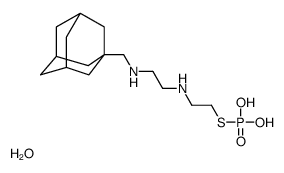 2-[2-(1-adamantylmethylamino)ethylamino]ethylsulfanylphosphonic acid,hydrate Structure