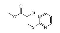 methyl 2-chloro-3-pyrimidin-2-ylsulfanylpropanoate结构式