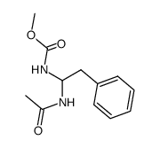 N-Acetyl-N'-(methoxycarbonyl)-1,1-diamino-2-phenylethane结构式