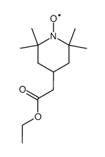 2-(2,2,6,6-tetramethyl-1-oxy-4-piperidinyl)acetic acid ethyl ester Structure