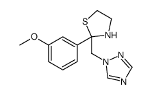 2-(3-methoxyphenyl)-2-(1,2,4-triazol-1-ylmethyl)-1,3-thiazolidine结构式
