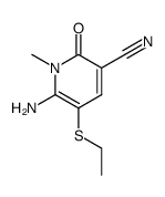 6-Amino-5-ethylsulfanyl-1-methyl-2-oxo-1,2-dihydro-pyridine-3-carbonitrile结构式