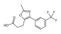 3-[2-methyl-4-[3-(trifluoromethyl)phenyl]-1,3-oxazol-5-yl]propanoic acid结构式