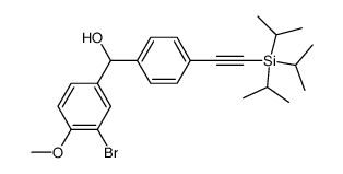 (3-bromo-4-methoxy-phenyl)-{4-[(triisopropylsilyl)-ethynyl]-phenyl}-methanol Structure
