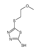 5-(2-methoxyethylsulfanyl)-3H-1,3,4-thiadiazole-2-thione结构式