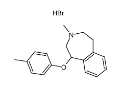 3-Methyl-1-(p-methylphenoxy)-2,3,4,5-tetrahydro-3-benzazepine Hydrobromide结构式