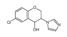 6-chloro-3-imidazol-1-yl-3,4-dihydro-2H-chromen-4-ol结构式