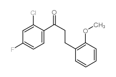 2'-CHLORO-4'-FLUORO-3-(2-METHOXYPHENYL)PROPIOPHENONE结构式