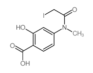 2-hydroxy-4-[(2-iodoacetyl)-methyl-amino]benzoic acid structure