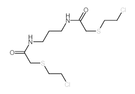 2-(2-chloroethylsulfanyl)-N-[3-[[2-(2-chloroethylsulfanyl)acetyl]amino]propyl]acetamide结构式