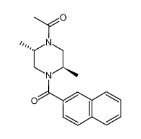 (2R,5S)-1-acetyl-4-(2'-napthoyl)-2,5-dimethylpiperazine Structure