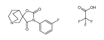 3'-(3-fluorophenyl)-quinuclidine-3-spiro-5'-oxazolidine-2',4'-dione trifluoroacetate salt Structure