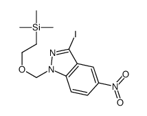 2-[(3-iodo-5-nitroindazol-1-yl)methoxy]ethyl-trimethylsilane结构式