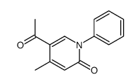 5-acetyl-4-methyl-1-phenylpyridin-2-one结构式