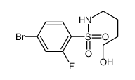 4-bromo-2-fluoro-N-(4-hydroxybutyl)benzenesulfonamide结构式