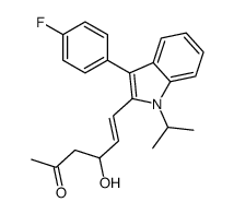 6-[3-(4-fluorophenyl)-1-propan-2-ylindol-2-yl]-4-hydroxyhex-5-en-2-one Structure