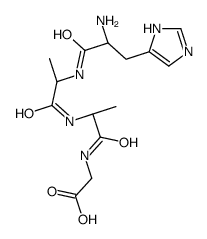 2-[[(2S)-2-[[(2S)-2-[[(2S)-2-amino-3-(1H-imidazol-5-yl)propanoyl]amino]propanoyl]amino]propanoyl]amino]acetic acid结构式