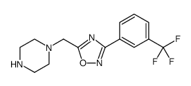 Piperazine, 1-[[3-[3-(trifluoromethyl)phenyl]-1,2,4-oxadiazol-5-yl]methyl]结构式