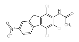 N-(1,3,4-trichloro-7-nitro-9H-fluoren-2-yl)acetamide Structure