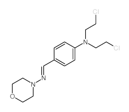4-Morpholinamine,N-[[4-[bis(2-chloroethyl)amino]phenyl]methylene]- Structure