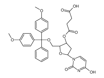 2'-deoxy-5'-O-(p,p'-dimethoxytrityl)uridine 3'-(hydrogen succinate)结构式