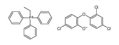 ethyltriphenylphosphonium, salt with 5-chloro-2-(2,4-dichlorophenoxy)phenol (1:1) Structure