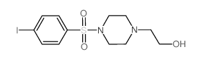 2-{4-[(4-碘苯基)磺酰基]哌嗪基}-1-乙醇结构式