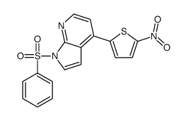 4-(5-Nitro-2-thienyl)-1-(phenylsulfonyl)-1H-pyrrolo[2,3-b]pyridin e Structure