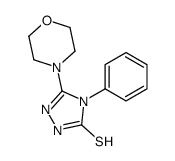 5-吗啉-4-基-4-苯基-4H-1,2,4-噻唑-3-硫醇结构式