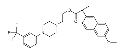 2-[4-[3-(trifluoromethyl)phenyl]piperazin-1-yl]ethyl (2S)-2-(6-methoxynaphthalen-2-yl)propanoate Structure