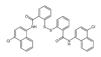 N-(4-chloronaphthalen-1-yl)-2-[[2-[(4-chloronaphthalen-1-yl)carbamoyl]phenyl]disulfanyl]benzamide Structure