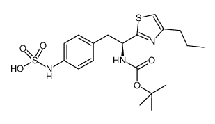 (S)-4-(2-(tert-butoxycarbonyl)-2-(4-propylthiazol-2-yl)ethyl)phenyl sulfamic acid结构式