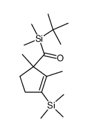 (tert-Butyl-dimethyl-silanyl)-(1,2-dimethyl-3-trimethylsilanyl-cyclopent-2-enyl)-methanone Structure