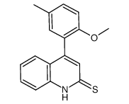 4-(2-methoxy-5-methylphenyl)-2(1H)-quinolinethione Structure