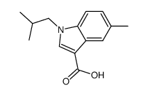 5-methyl-1-(2-methylpropyl)-1H-indole-3-carboxylic acid Structure