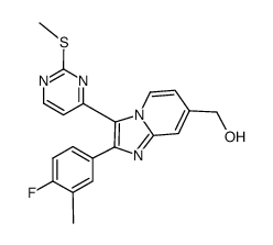 [2-(4-fluoro-3-methylphenyl)-3-(2-methylsulfanylpyrimidin-4-yl)imidazo[1,2-a]pyridin-7-yl]methanol结构式