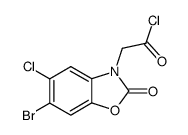 6-bromo-5-chloro-3-(chlorocarbonylmethyl)-2-benzoxazolone Structure