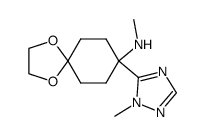 Methyl-[8-(2-methyl-2H-[1,2,4]triazol-3-yl)-1,4-dioxa-spiro[4.5]dec-8-yl]-amine结构式