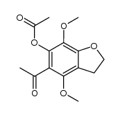 1-(6-acetoxy-4,7-dimethoxy-2,3-dihydro-benzofuran-5-yl)-ethanone Structure