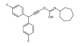 Di-(p-fluorophenyl)propynyl-N-cycloheptyl-carbamate structure