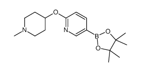 2-(1-methylpiperidin-4-yl)oxy-5-(4,4,5,5-tetramethyl-1,3,2-dioxaborolan-2-yl)pyridine Structure